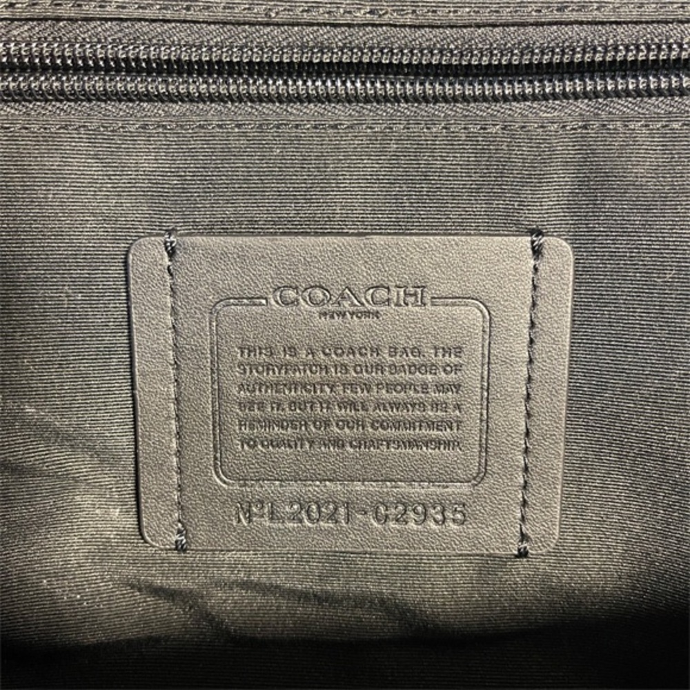 Coach ๐๐๐ Black Signature Canvas Backpack with Leather Trim NEW - Picture 13 of 16